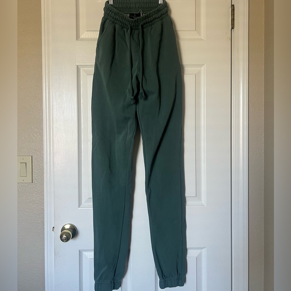 Women American Tall Green Sweatpants Extra Long